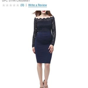 Maternity long sleeve sheath dress